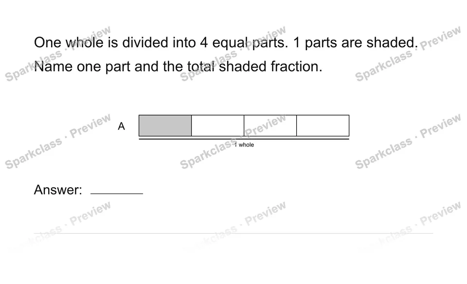 Connect unit fractions to a whole — page 1