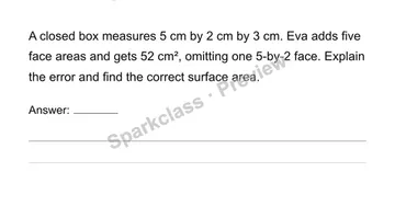 Diagnose a missing face — Grade 6 problem preview
