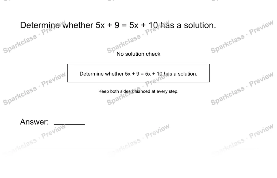 Identify no solution — page 1