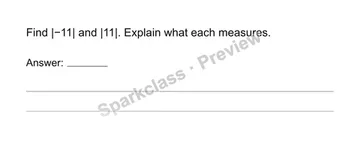Distinguish absolute value from signed order — Grade 6 problem preview
