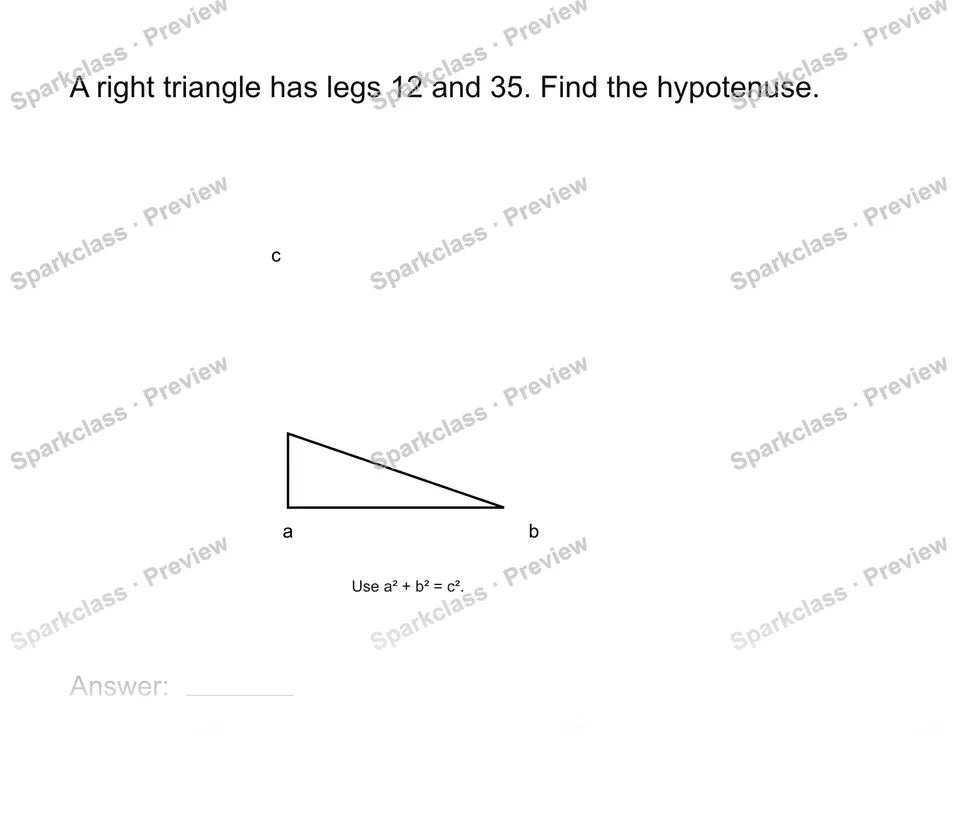 Find a hypotenuse — page 1