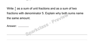 Decompose a fraction in two ways — Grade 4 problem preview