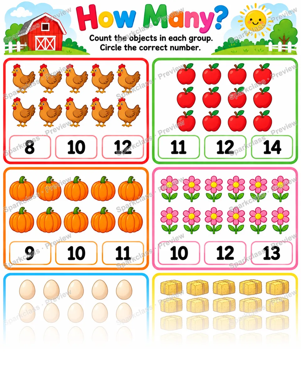 How Many? · Farm Counting — page 1