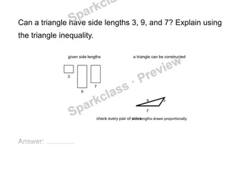 Test triangle existence — Grade 7 problem preview