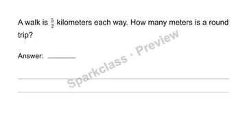 Solve measurement word problems — Grade 4 problem preview
