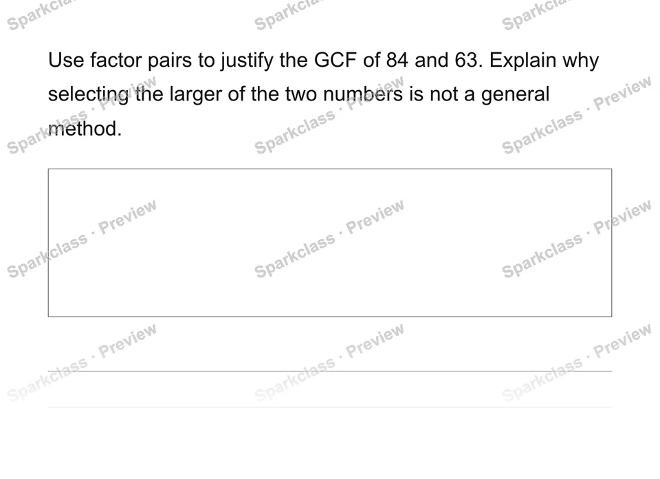 Find greatest common factors — page 1