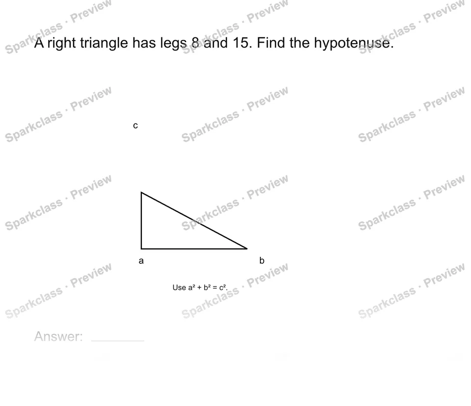 Find a hypotenuse — page 1