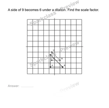 Find a scale factor — Grade 8 problem preview
