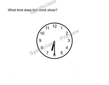 Name the time — Grade 1 problem preview
