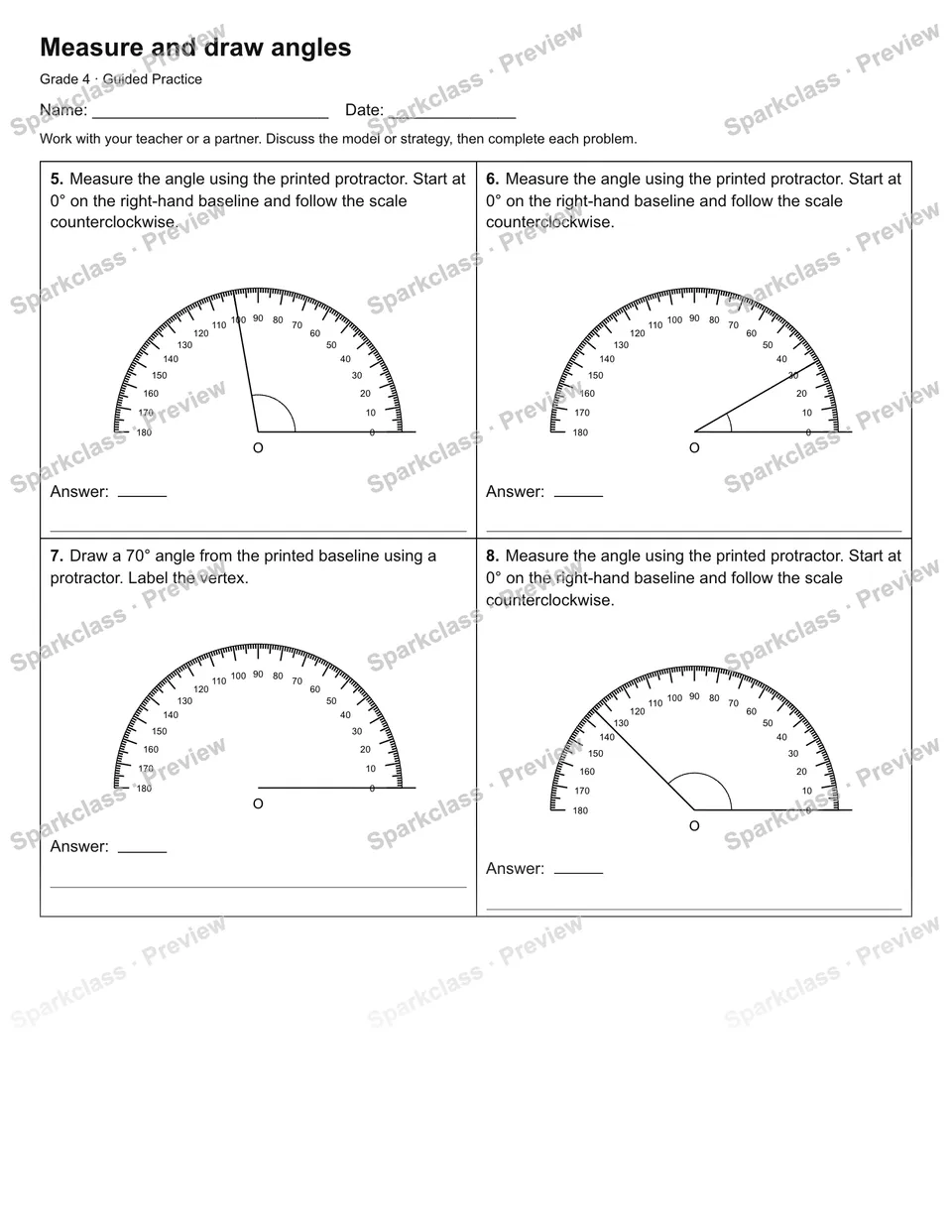Measure and draw angles — Guided Practice — page 2