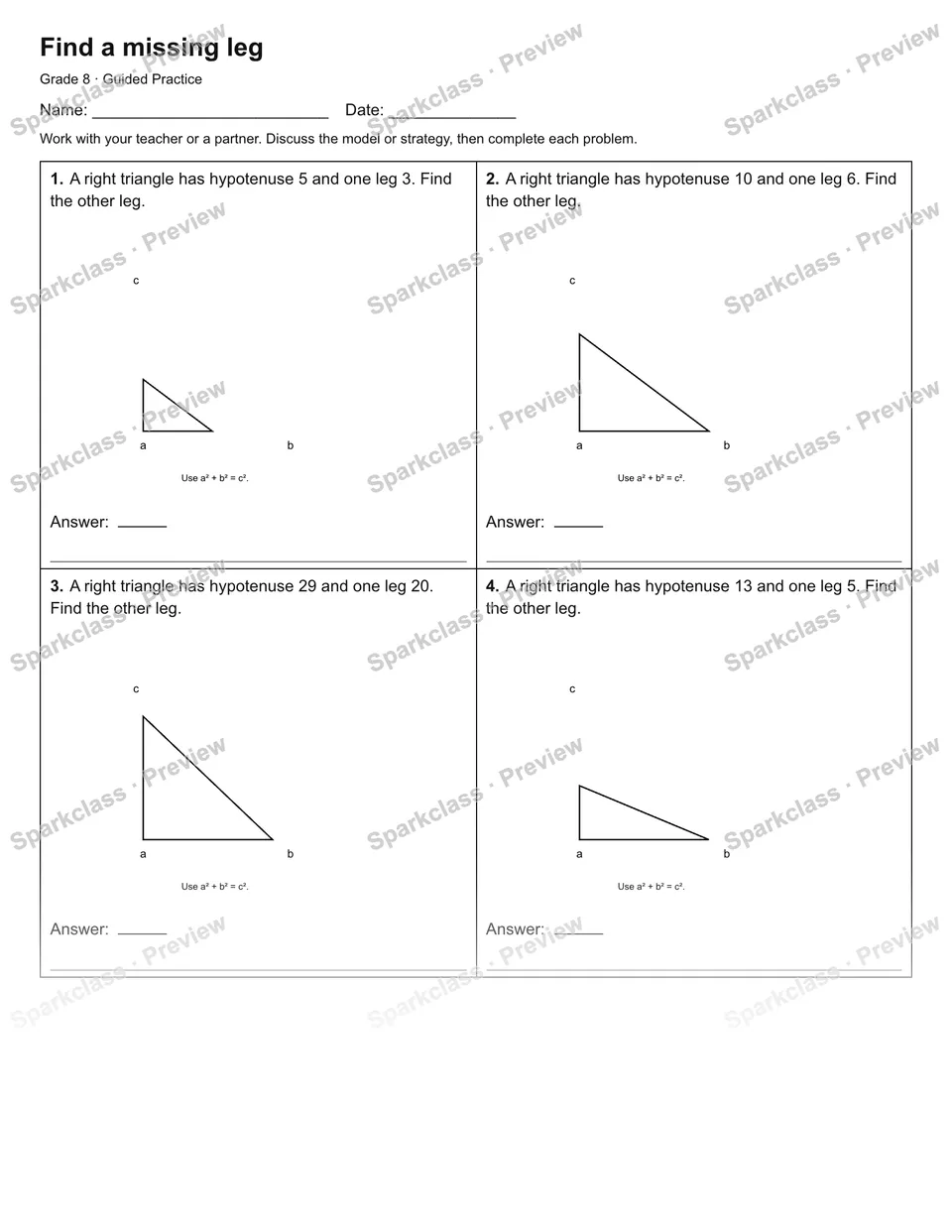 Find a missing leg — Guided Practice — page 1