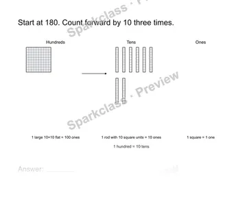 Count by tens — Grade 2 problem preview