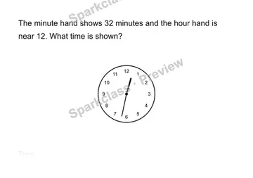 Read time to the minute — Grade 3 problem preview