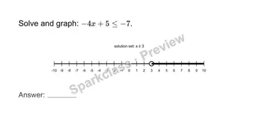 Solve a two-step inequality — Grade 7 problem preview