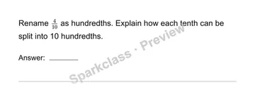 Connect tenths and hundredths — Grade 4 problem preview