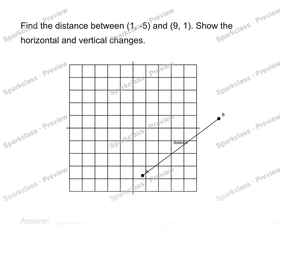 Find distance on a coordinate plane — page 1