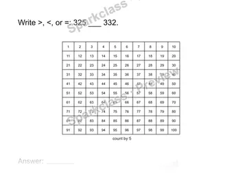 Compare numbers — Grade 2 problem preview