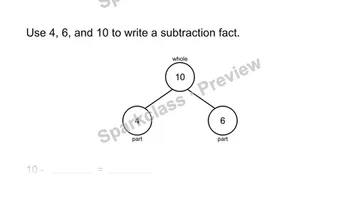 Make a fact family — Grade 1 problem preview