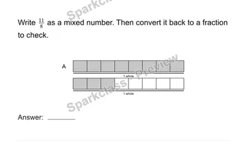 Rename fractions greater than one — Grade 4 problem preview