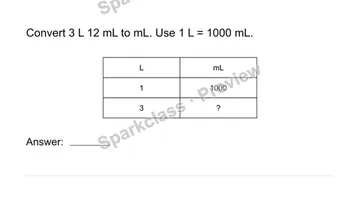 Convert measurement units — Grade 4 problem preview