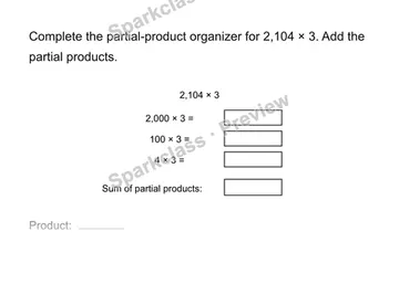Multiply a four-digit number — Grade 4 problem preview