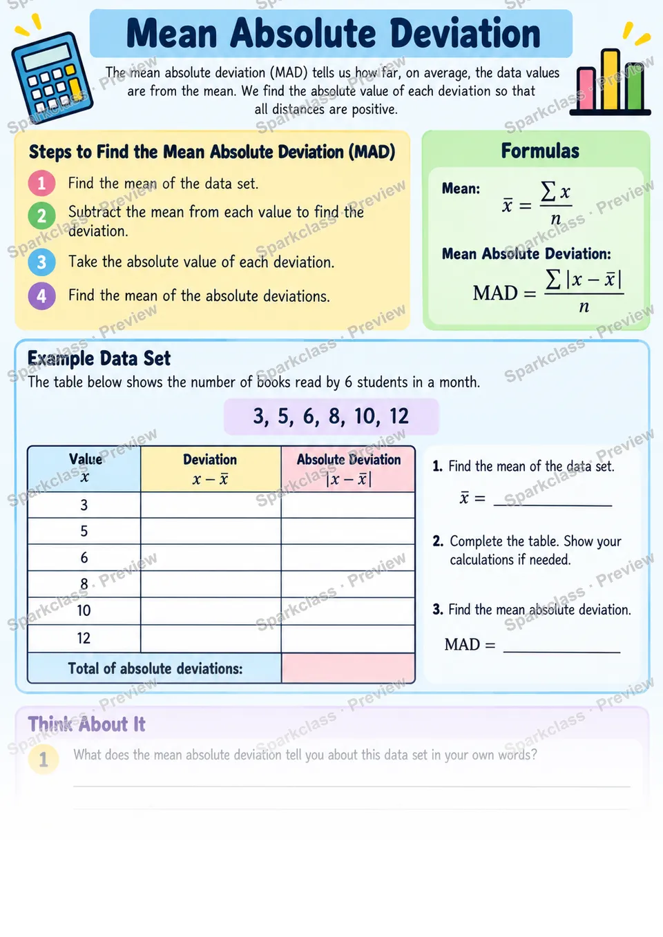 Mean Absolute Deviation — page 1