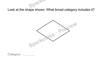 Classify a shape — Grade 3 problem preview