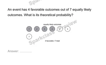 Find theoretical probability — Grade 7 problem preview