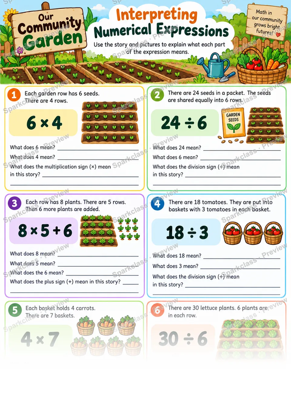 Interpret Numerical Expressions — page 1