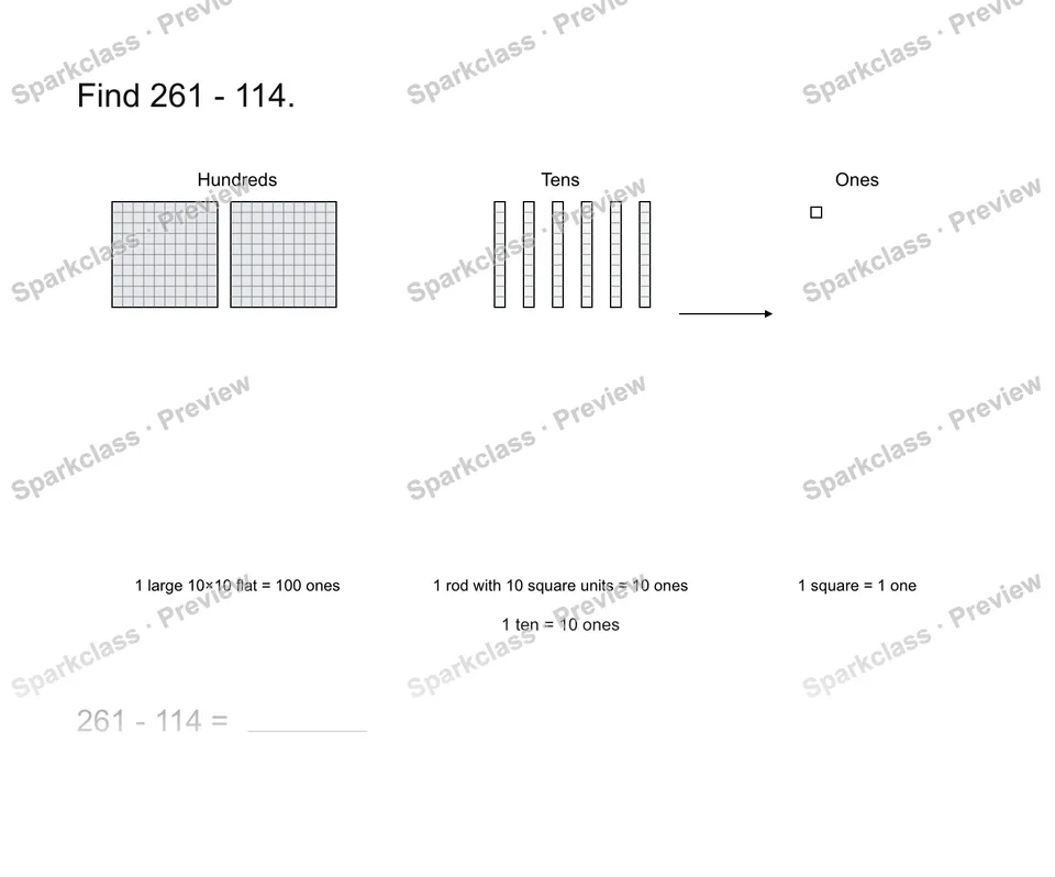 Add and subtract within 1,000 — page 1