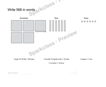 Read a three-digit number — Grade 2 problem preview