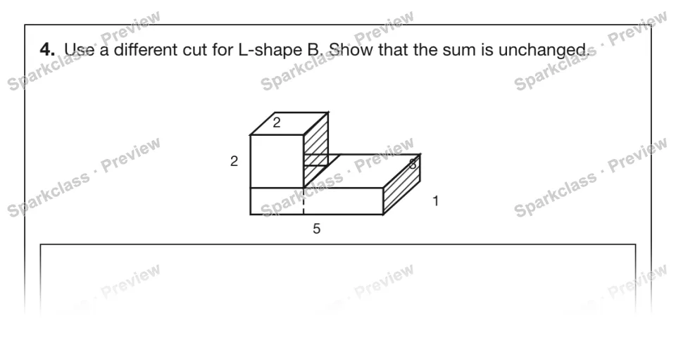 4. Use a different cut for L-shape B. Show that the sum is unchanged. 5 3 1 2 2 — page 1