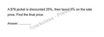 Solve a two-step percent problem — Grade 7 problem preview