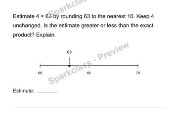 Estimate a product — Grade 4 problem preview