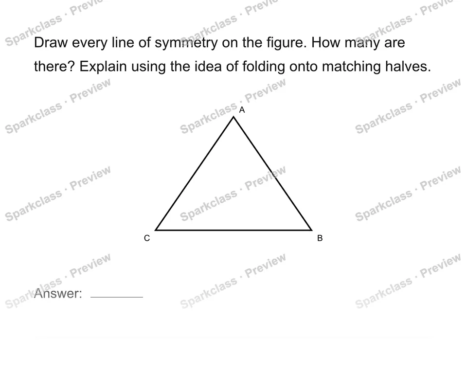 Identify and draw symmetry lines — page 1