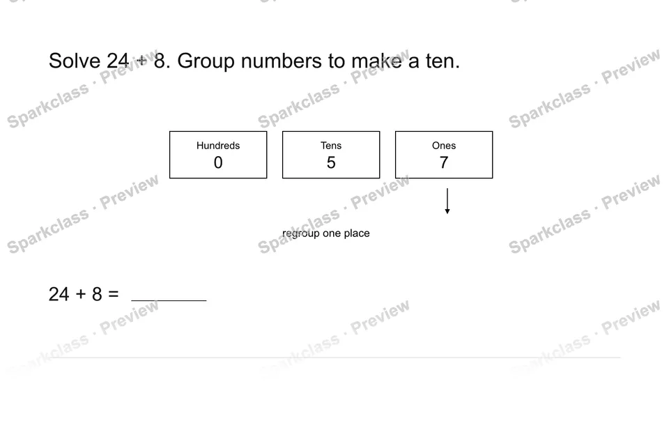 Make a ten while adding — page 1