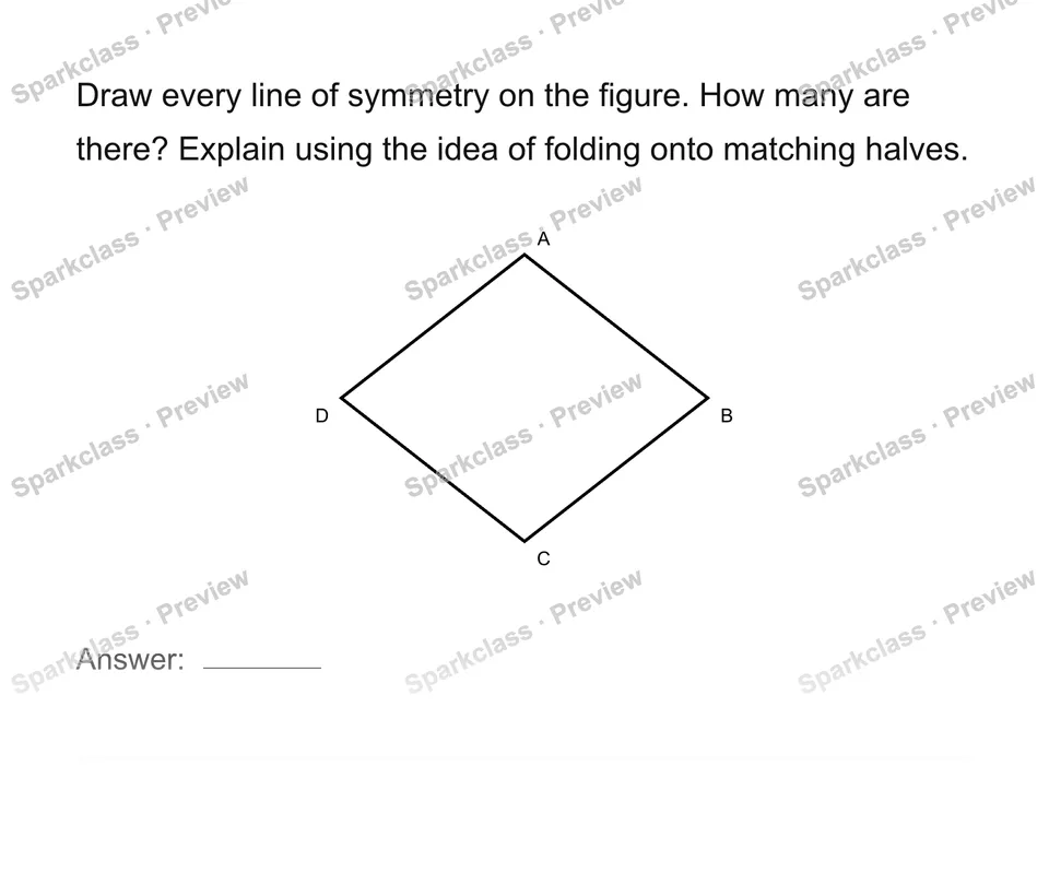 Identify and draw symmetry lines — page 1