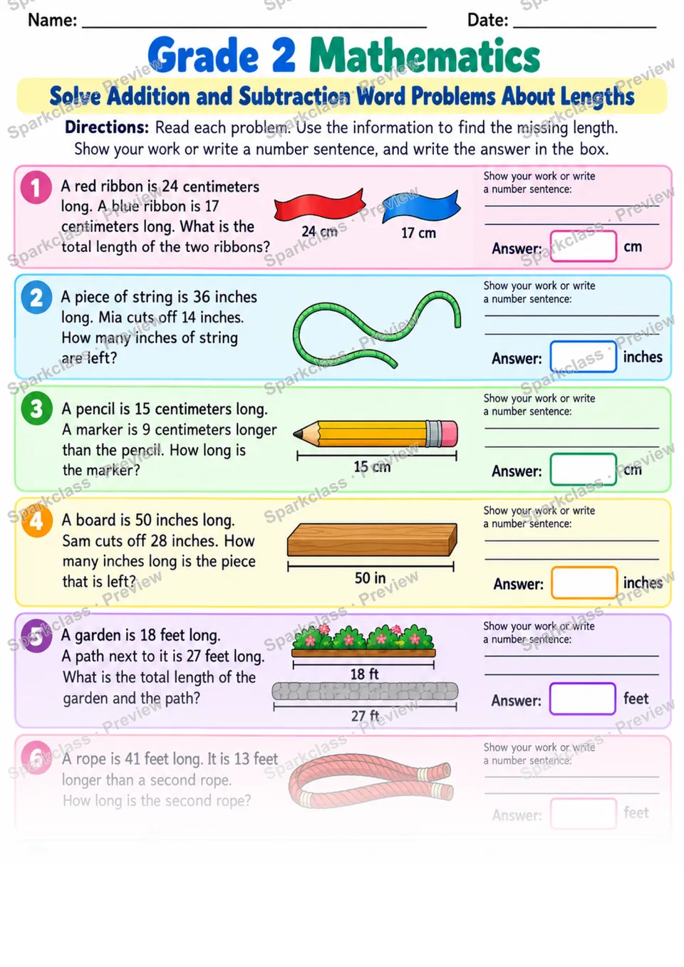 2.MD.B.5 · Length Word Problems Guided — page 1