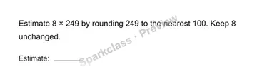 Estimate a product — Grade 4 problem preview