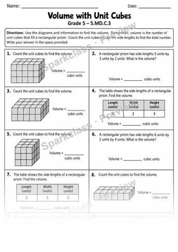 5.MD.C.3 · 3 Volume Cubes Variant 01 — Grade 5 worksheet preview