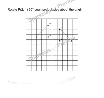 Rotate points — Grade 8 problem preview