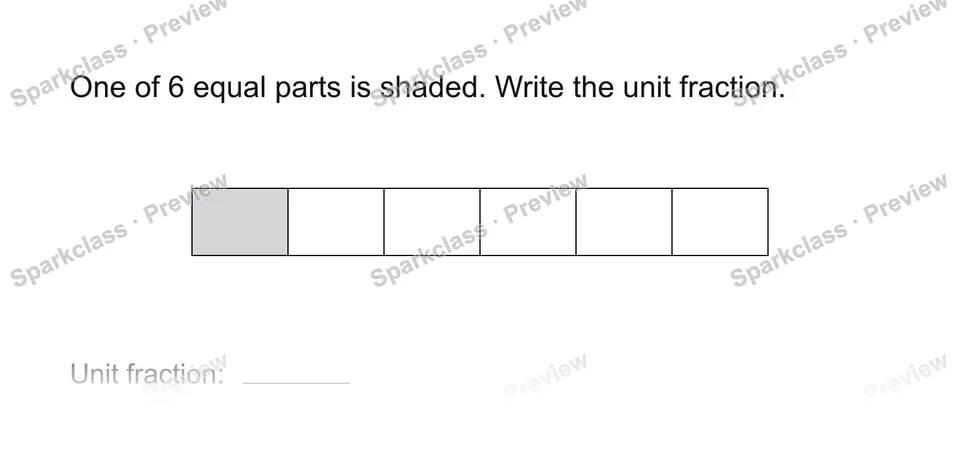 Name a unit fraction — page 1