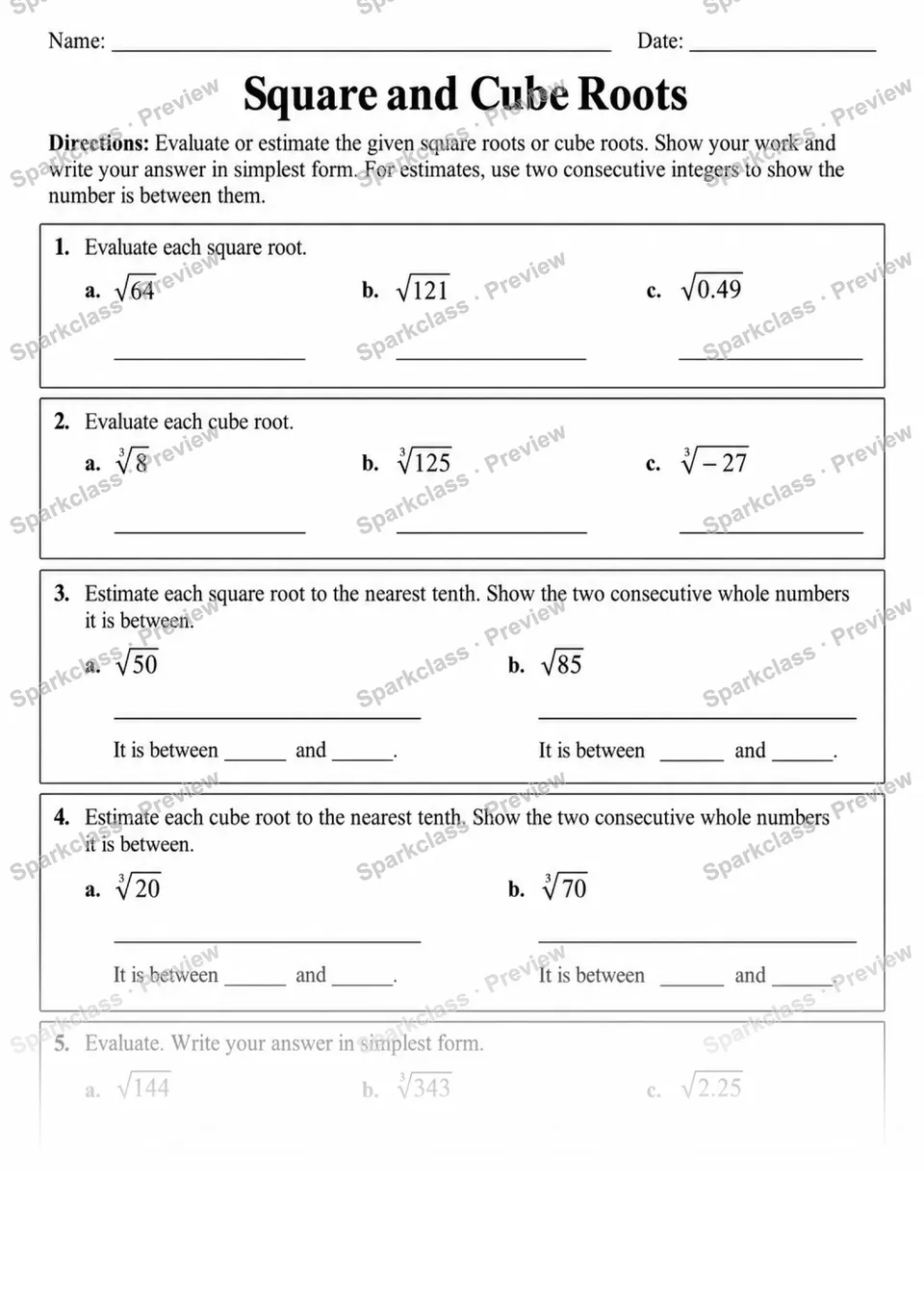 8.EE.A.2 · Square roots and cube roots — page 1