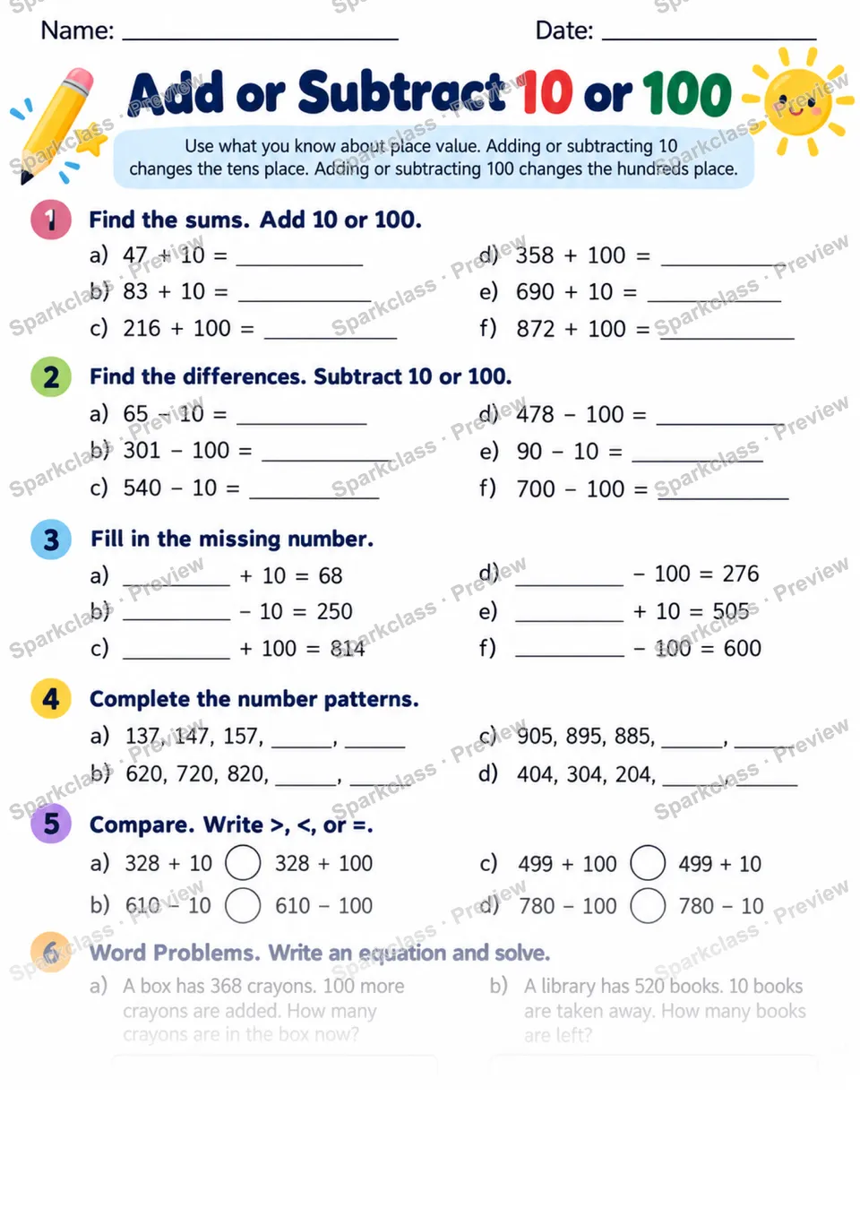 2.NBT.B.8 · Mental Add Subtract — page 1