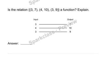 Identify a function — Grade 8 problem preview