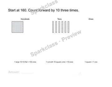 Count by tens — Grade 2 problem preview