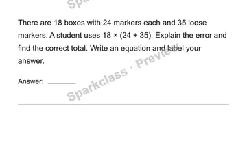 Choose the right equation — Grade 4 problem preview