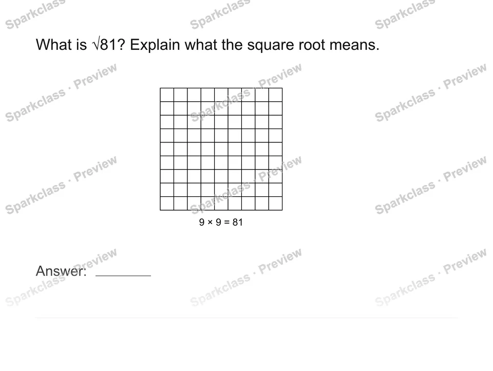 Interpret square roots — page 1
