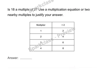 Recognize multiples — Grade 4 problem preview