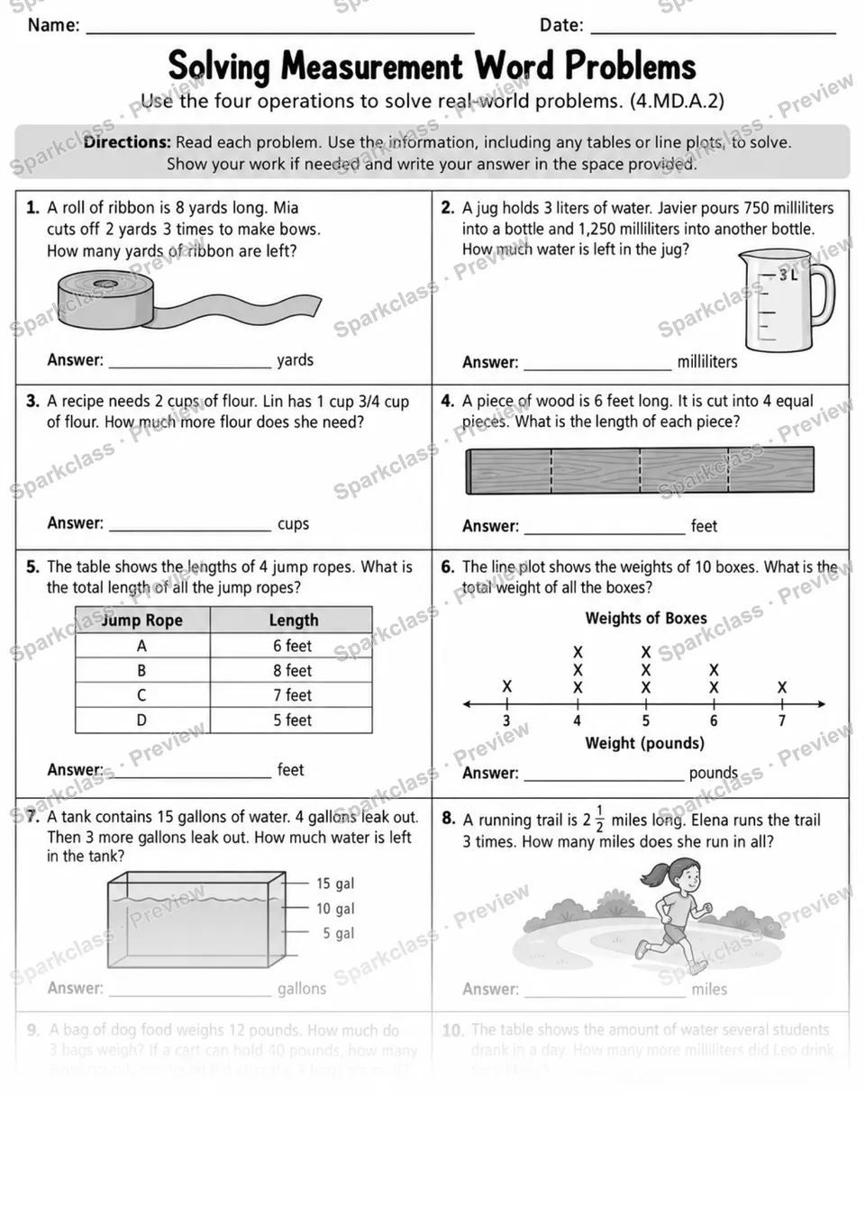 4.MD.A.2 · 2 Measurement Comparison Variant 01 — page 1